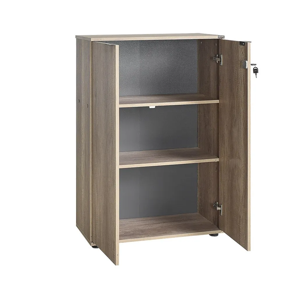 Bibliothèque Noyer Clair 109 cm : Solution Rangement Gain de Place - 7