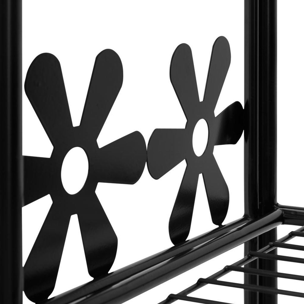 DEUBA® Blumenständer 2 Etagen Metall Schwarz