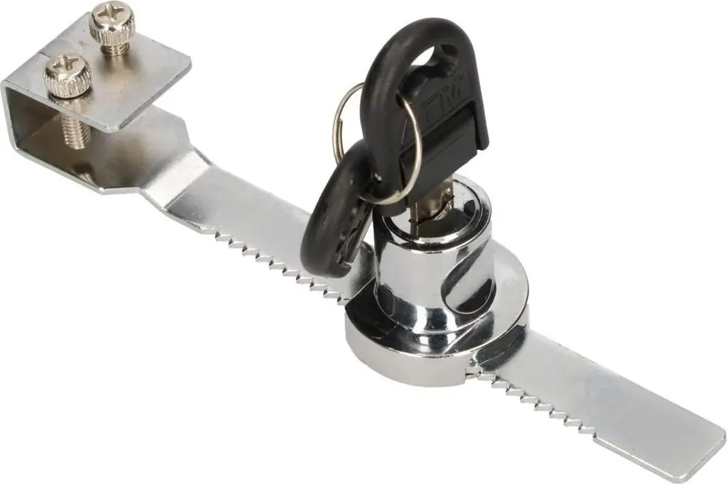 Serrure à crémaillère pour sécuriser les vitrines de magasin et bijoux