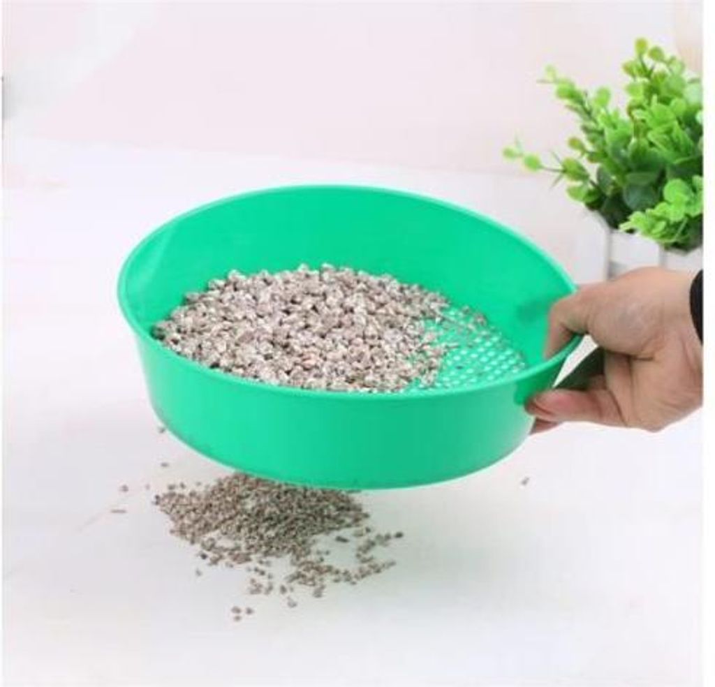 Kunststoff-Sandsieb – 2 Stück – Filtration für Sukkulenten – Gartenarbeit