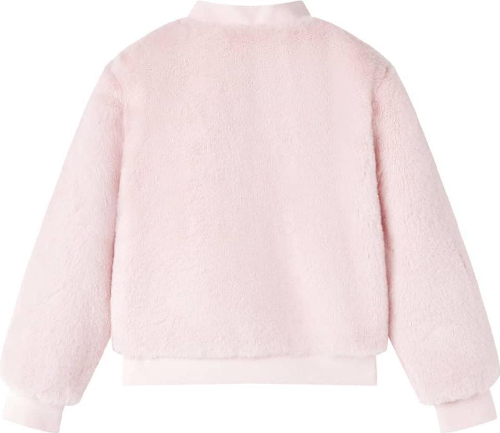 vidaXL Kinderjacke Kunstpelz Zartrosa 92