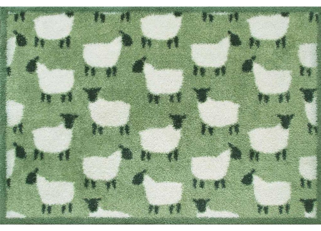 Kleen-Tex Türmatte - Waschbar aus recycelter Baumwolle, Flockgrün Kleen-Tex Türmatte - Waschbar aus recycelter Baumwolle, Flockgrün