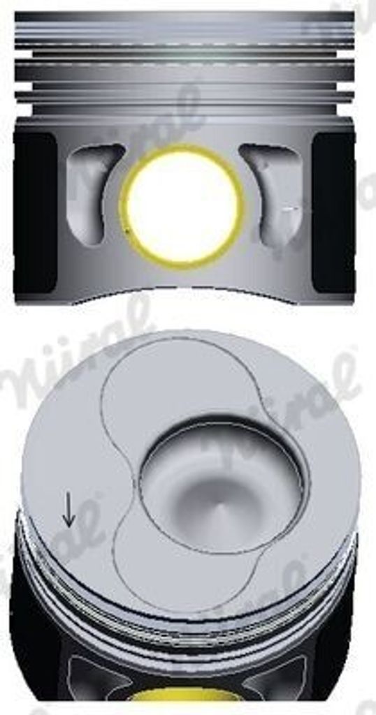 NÜRAL 87-114907-70 Kolben für VW Golf IV Schrägheck (1J1) GOLF III (1H1) Golf IV Variant (1J5) SHARAN (7M8, 7M9, 7M6) POLO (6N2) PASSAT Variant ...