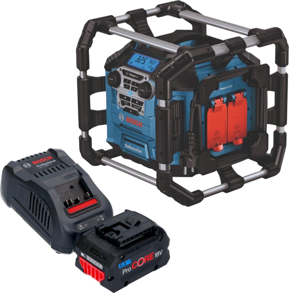 Bosch GPB 18V-5 C Professional Akku Radio 18 V Bluetooth + 1x ProCORE Akku 5,5 Ah + Ladegerät