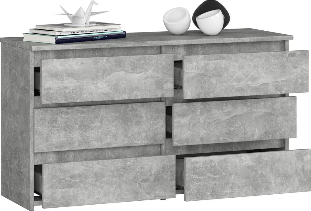 BDW, cassettiera, 6 cassetti, 100x57, armadio, credenza, Immagine del prodotto 