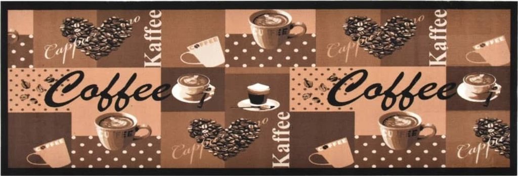 The Living Store Küchenteppich Waschbar Kaffee Braun 60x300 cm