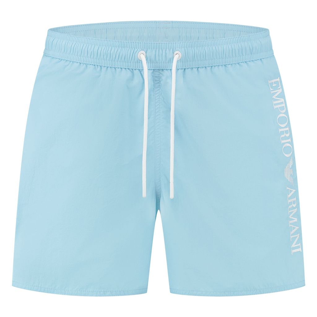 EMPORIO ARMANI Herren-Seeboxer-Badehose, Badeshorts mit Taschen und externem Kordelzug, Artikel 211740 3R422, EUR 50 / CN 180/90A, Poliammide 100%