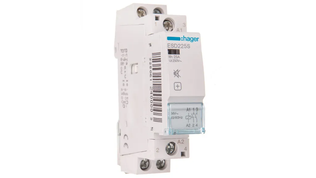 Contacteur modulaire 24V pour chauffage et éclairage 25A ESD225S 2Z