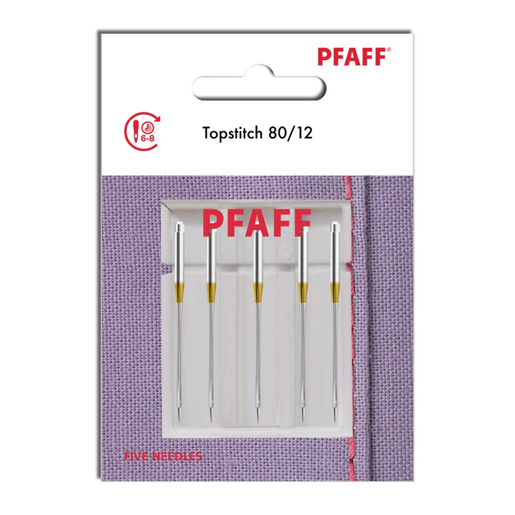 Pfaff Nähmaschinennadeln Topstitch Stärke 80/12 (5 Stück)
