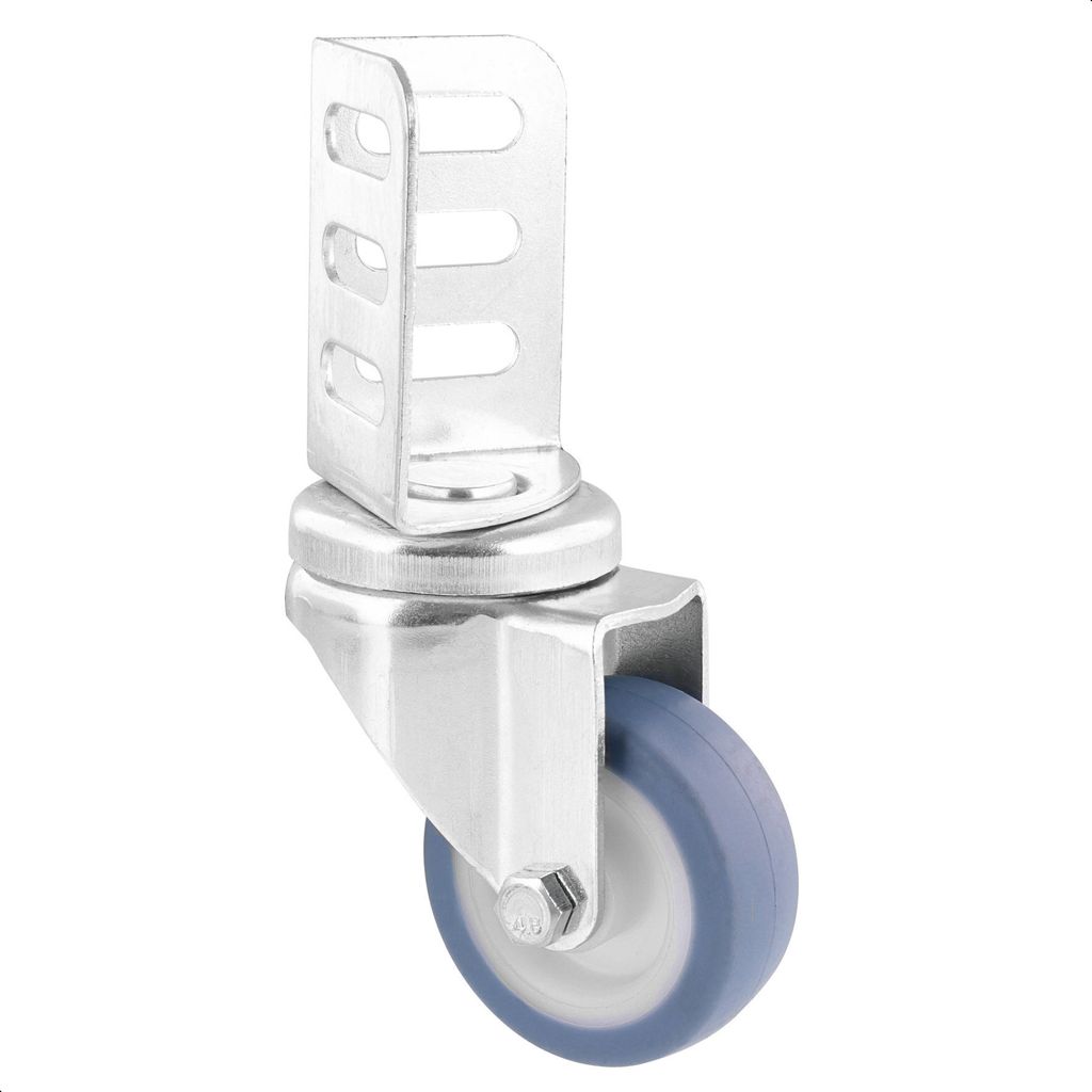 WAGNER Lenkrolle ECO - 50mm Durchmesser Verzinkt, 50kg Tragkraft, Anschraubplatte