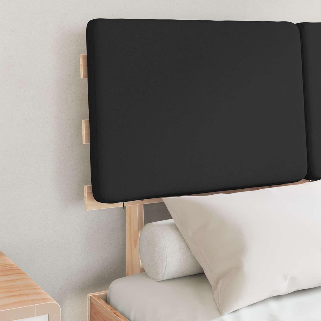 “2026 Modern“ Bettgestell mit gepolstertem Kopfteil Schwarz 120 x 200cm - Designermöbel 133026 - Klassische BettenJugendbett Tagesbett