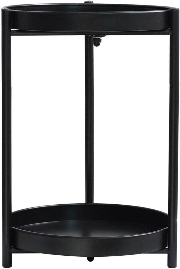 Metallene Salontafel 2-teilig 31 cm hoch 43 cm schwarz