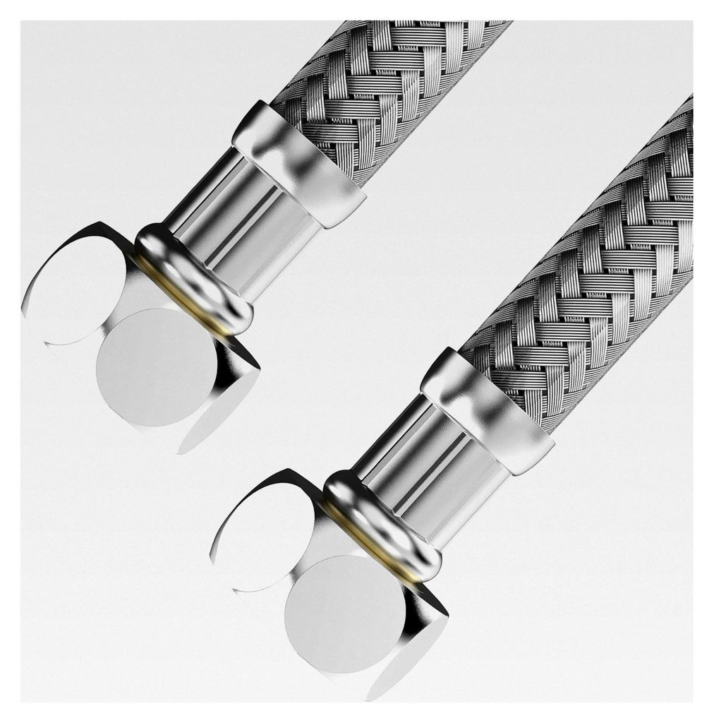 Flexschlauch, 1/2" ÜWM x 1/2" ÜWM, 300 mm, Edelstahlmantel, DVGW , Trinkwasser, flexibler Panzerschlauch