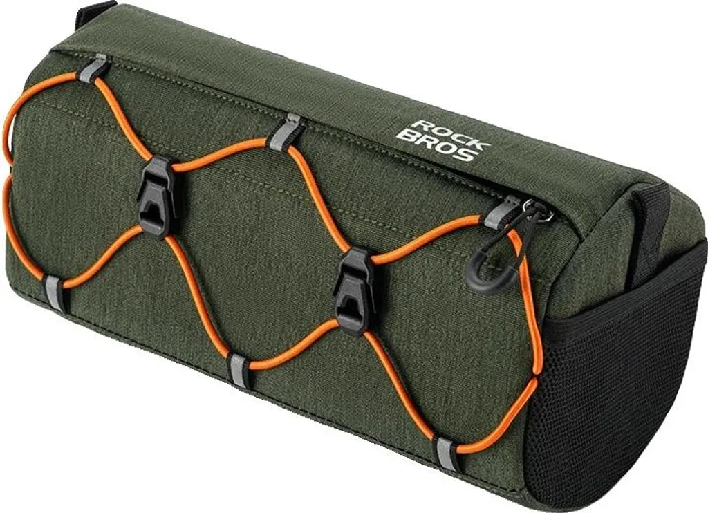 Sacoche de guidon vélo vert foncé imperméable avec design ultra léger