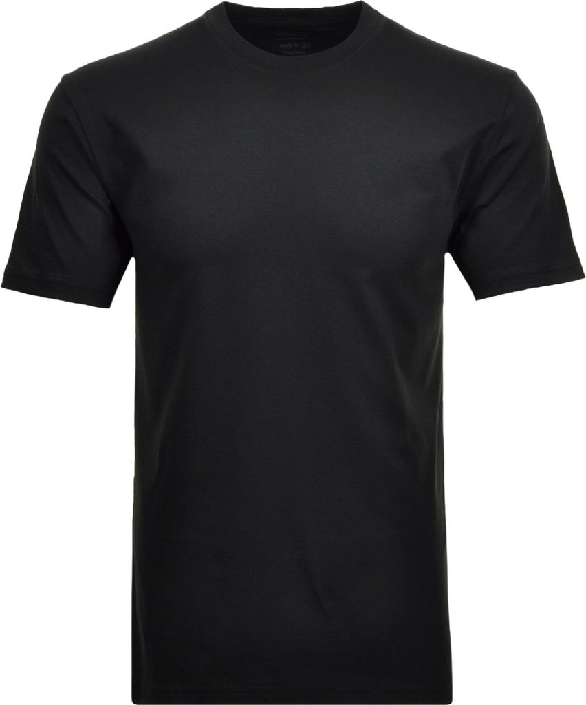 RAGMAN Herren T-Shirt Doppelpack Kurzarm Rundhals Regular Schwarz 4XL