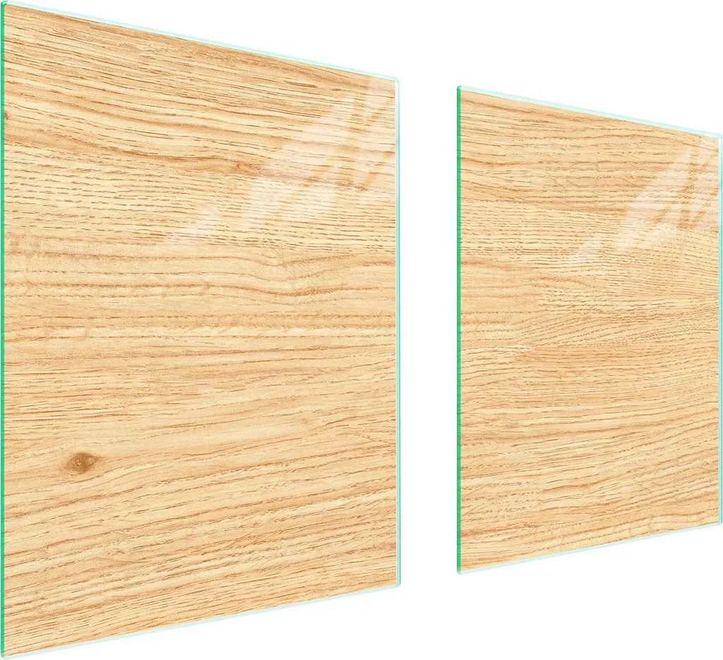 Copri Piano Cottura 85x52 Vetro Design Legno Cuore | Top Cucina