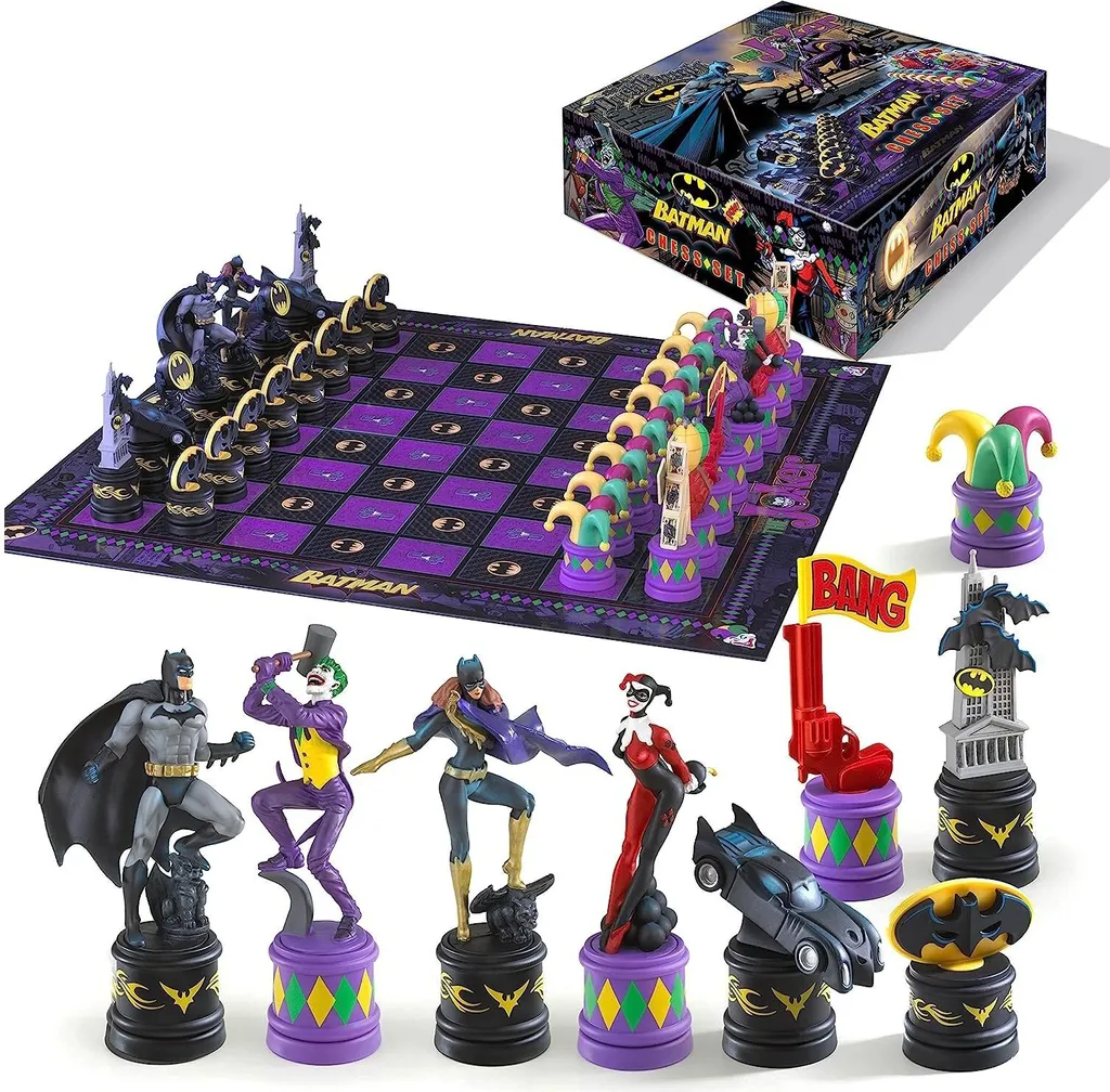Jeu d'échecs Batman The Dark Knight vs Joker Noble Collection Officiel