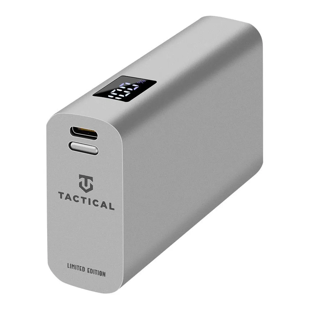 Tactical Powerbank 9600mAh USB-C Power Delivery et Quick Charge Gris