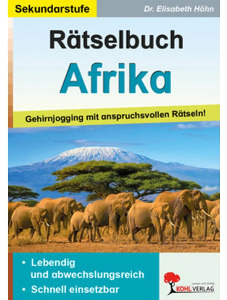 Livre de jeux Afrique Rätselbuch - 100 pages de quiz et sudokus thématiques