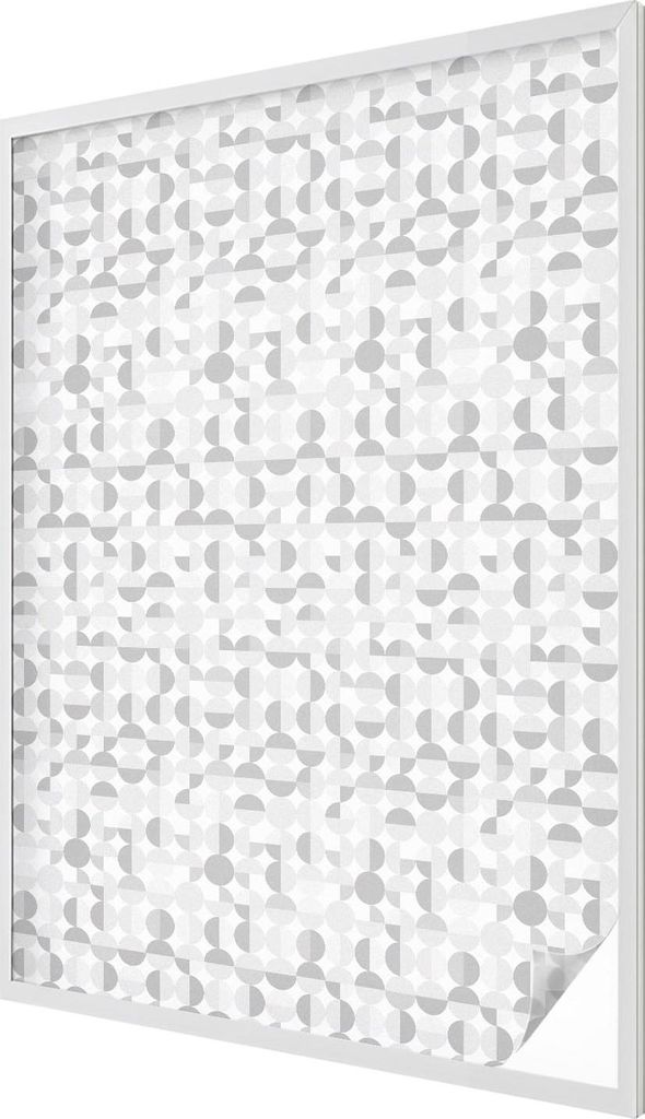 Buntglas Fensterfolie – 146x100 cm – Stained-Glass Design – blickdichte dekorative Sichtschutzfolie – selbstklebend, UV-Schutz – Geometri...