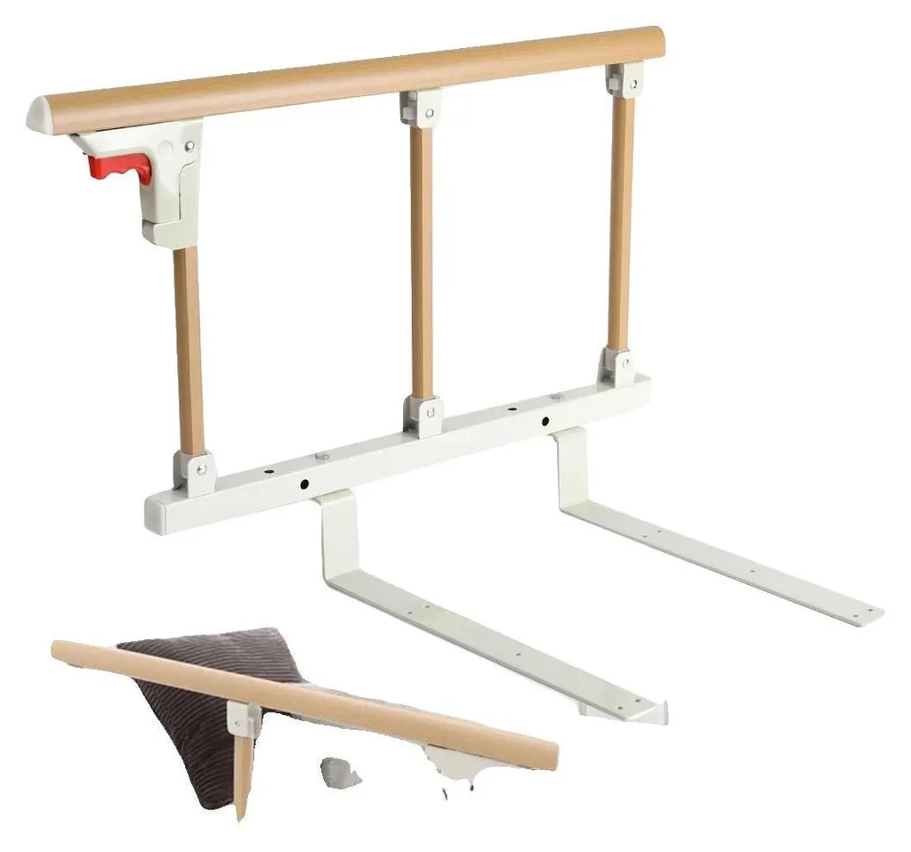 Barrière de lit anti-chute pliable pour handicapé montage sécurisé