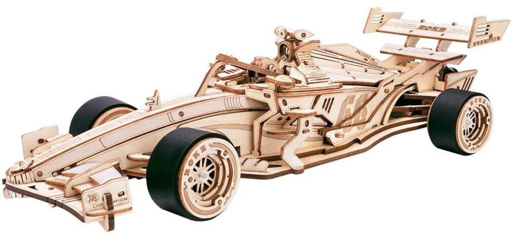 RoboTime 3D dřevěná skládačka Závodní auto Obrázek produktu 