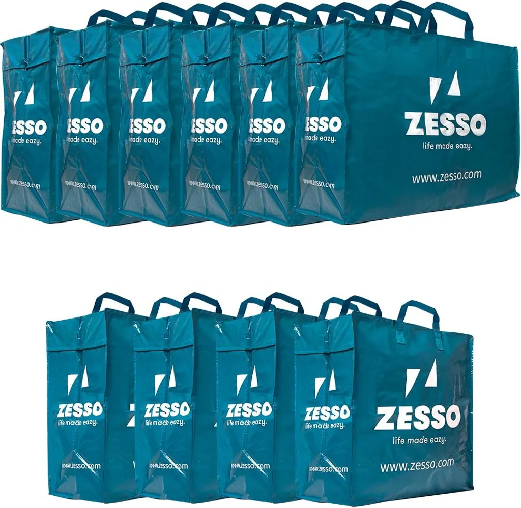 Fini le désordre avec le pack de 10 sacs de rangement Zesso L et XL Mix