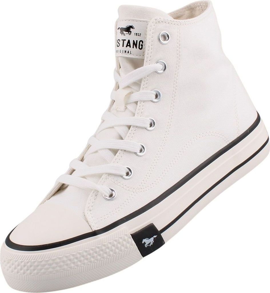 Mustang Damen Canvas High Top Sneaker Weiß Produktbild 