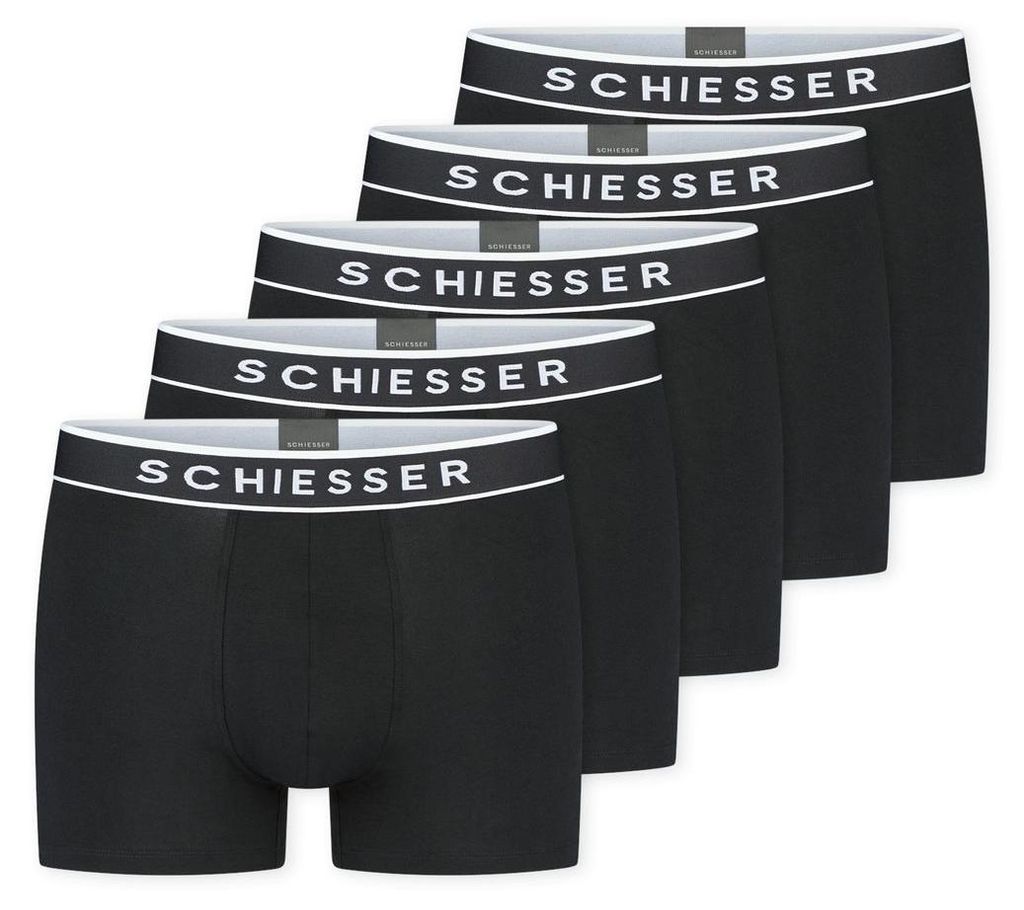 Schiesser Herren Boxershorts 95/5 Organic Baumwolle | 5er Produktbild 
