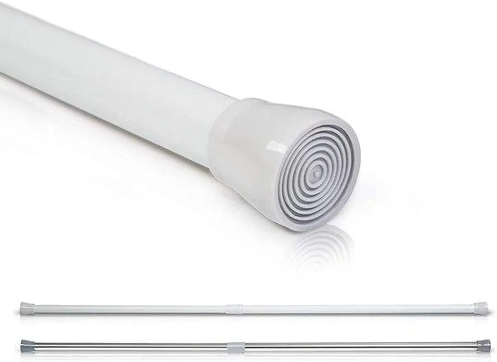Tringle télescopique blanche en plastique réglable 110-200 cm durable
