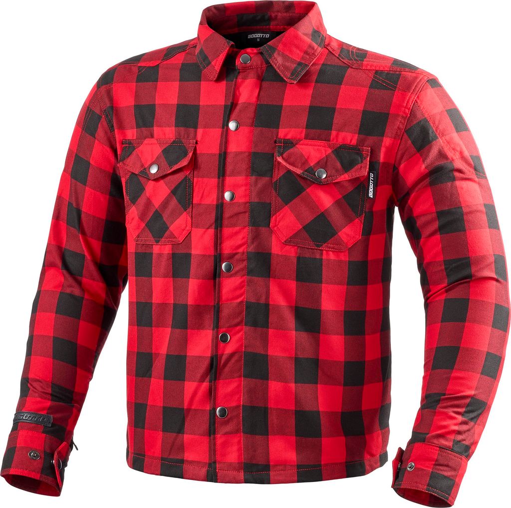 Bogotto Timb-R Motorrad Hemd, rot/schwarz, 6XL