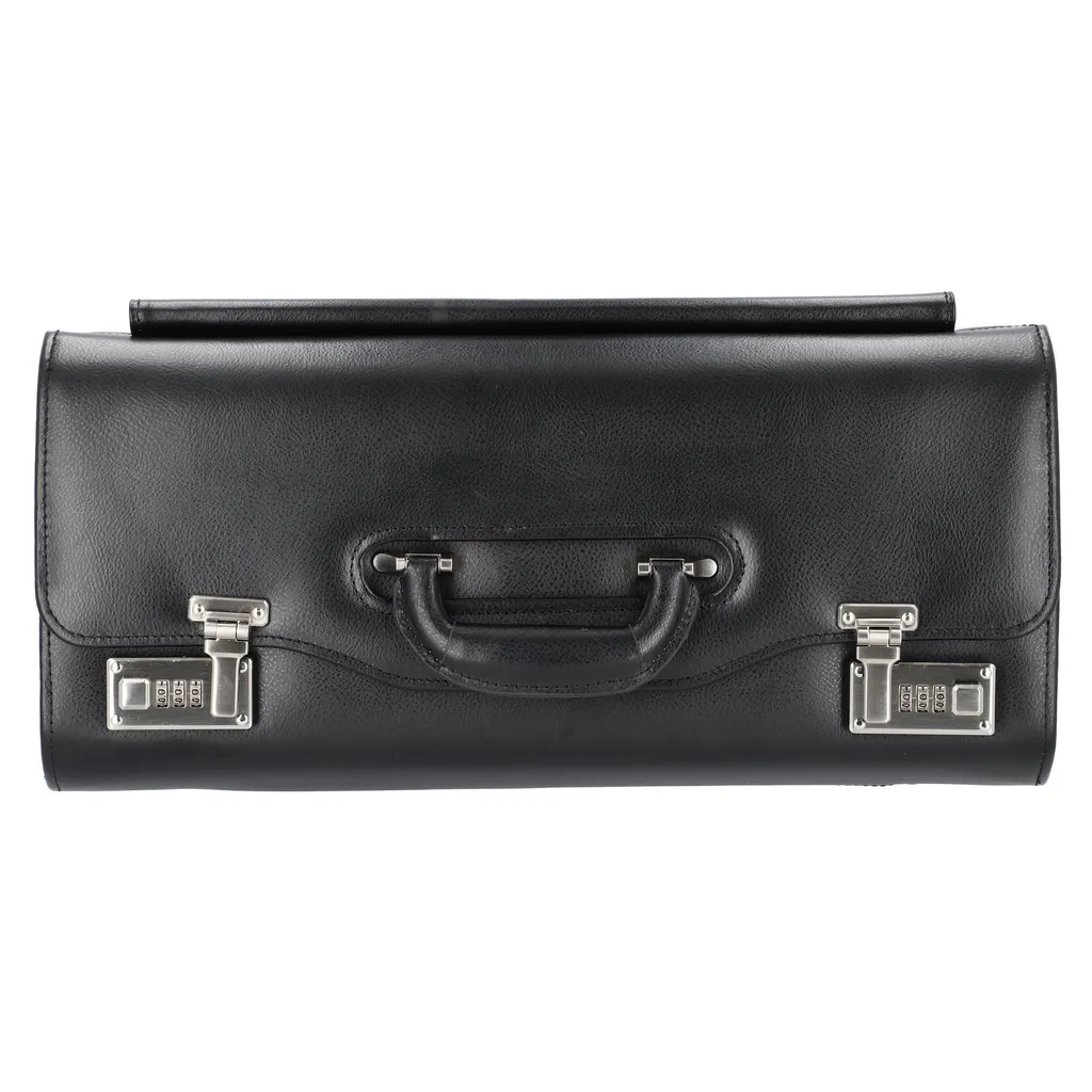 Mallette pilote en cuir véritable Alassio Verona avec serrures à code - 10