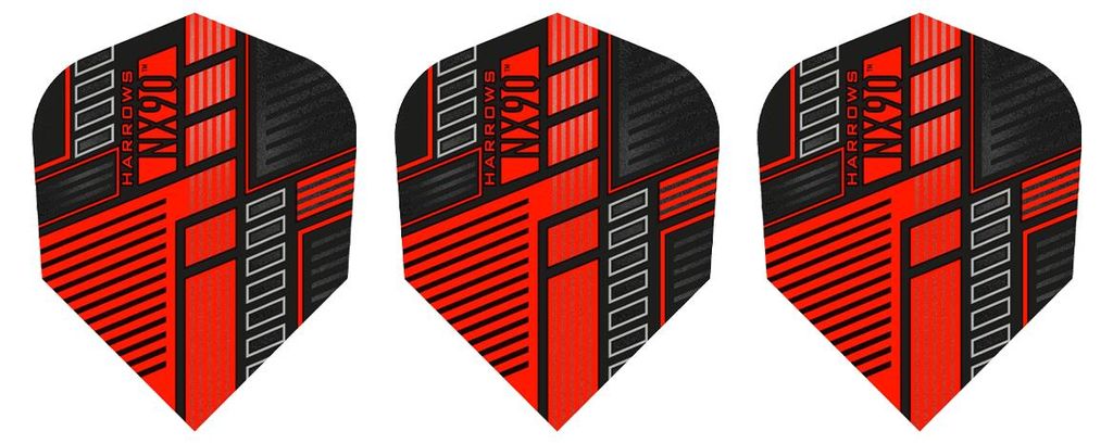 Harrows - Dart Flights "NX90", Federn 3er-Pack PP4721 (Einheitsgröße) (Rot)