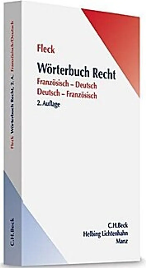 Dictionnaire de droit Wörterbuch Recht pour experts en droit comparé