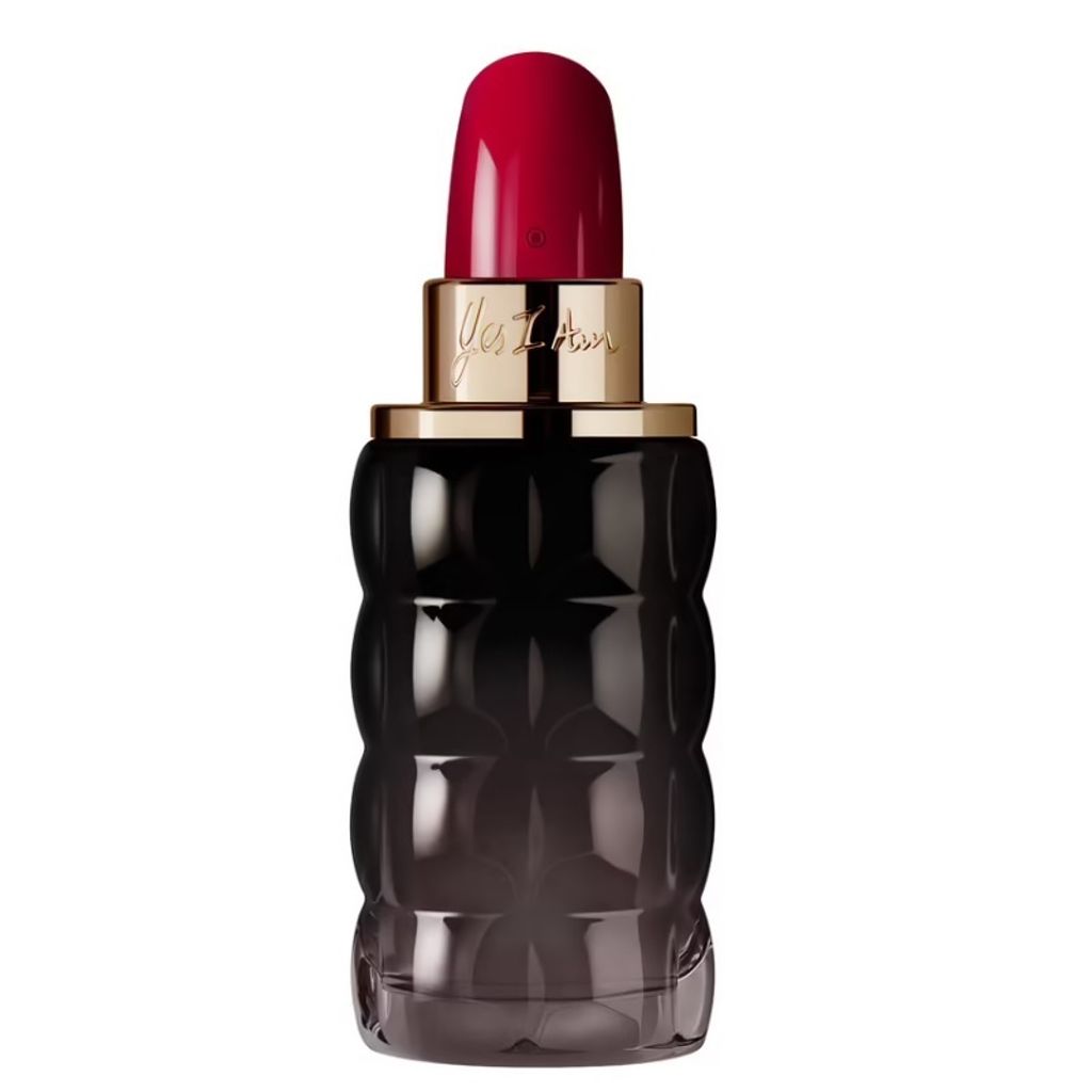 A perfume bottle shaped like a lipstick.