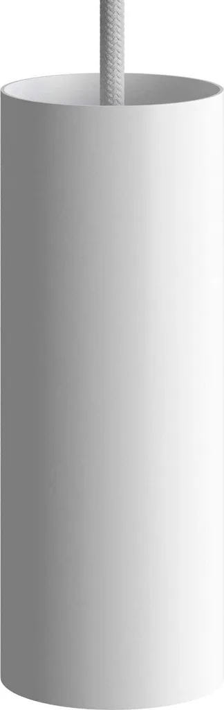 Lampada Sospensione Design Tub-E14 Metallo e Cavo Tessile Colorato