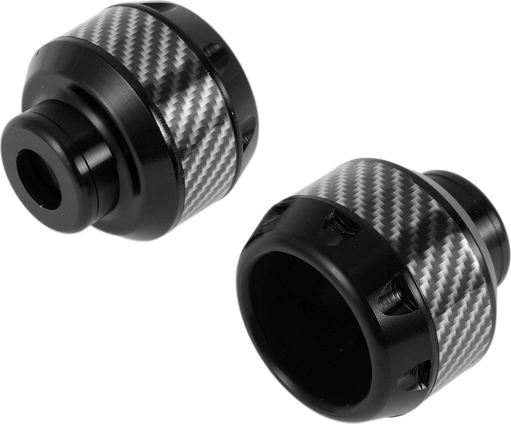 14mm Motorrad Slider Rahmen Aluminiumlegierung Carbonfiber Rad Verkleidung Schutz Crash Pad Schutzbügel 48mm 46mm Schwarz 2 Stück