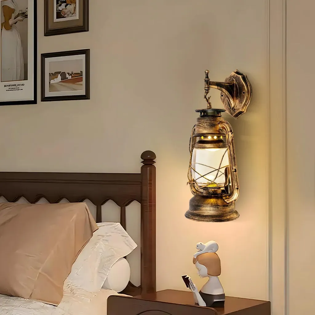 Applique Murale Vintage Dimmable Fer Bronze pour Éclairage Modulable - 2
