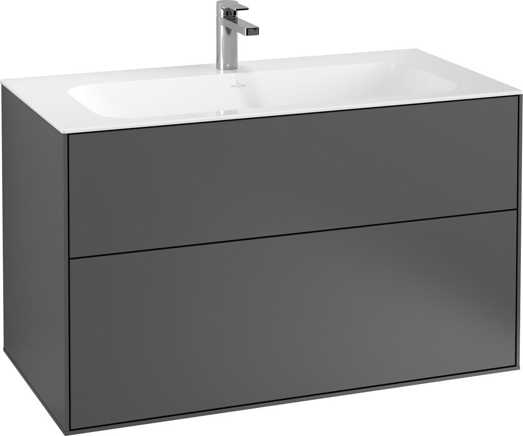 Villeroy & Boch Finion Waschtischunterschrank, 2 Auszüge, mit integrierter Beleuchtung, 996x591x498mm, G02000GK
