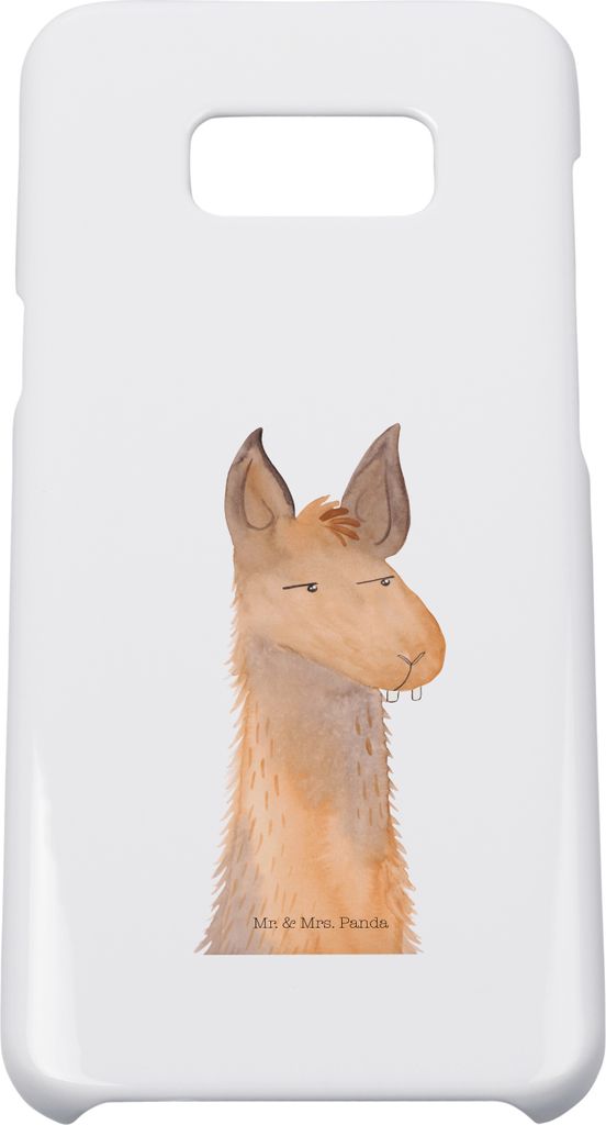 Mr. & Mrs. Panda Samsung Galaxy S8 plus Handyhülle Lamakopf Genervt - Weiß - Geschenk, Lamas, Beste Freundin, Handy, Hülle, Cover, Büro, Case, ...