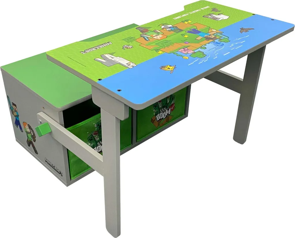 MINECRAFT Banc rabattable et table de jeu pour chambre d'enfant - 5