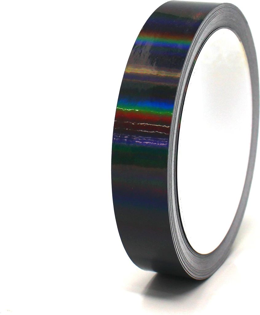 10m Zierstreifen 20mm Hologramm Schwarz Dekorstreifen Auto Motorrad Boot Modellbau Klebestreifen