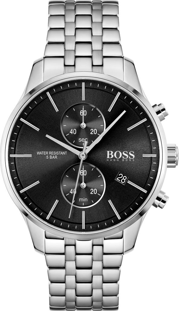 A product shot of a men's chronograph watch.