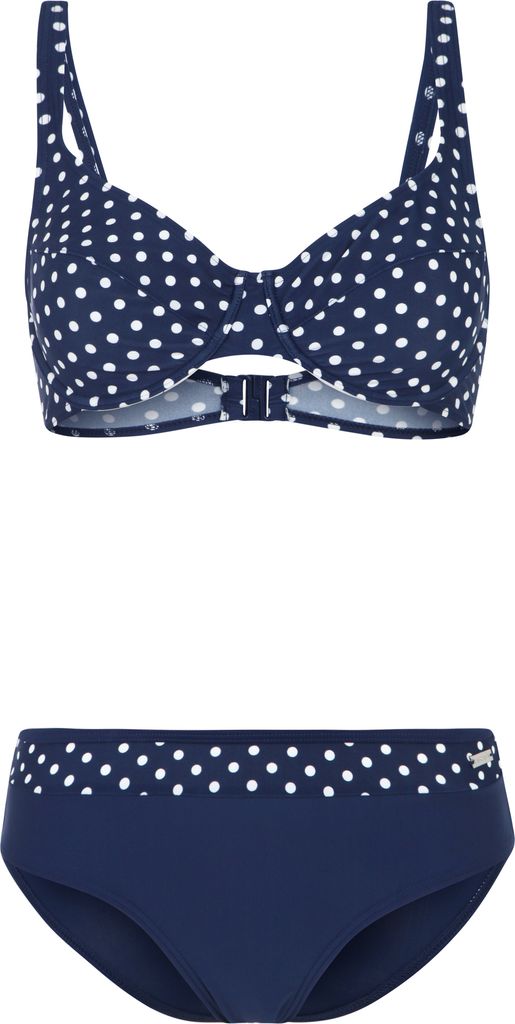 LASCANA Bügel-Bikini marine-weiß Größe 36 Cup F