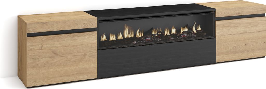 COZY Meuble TV, Banc Télé, 200x35x45cm, Pour les TV jusqu'à Image du produit 