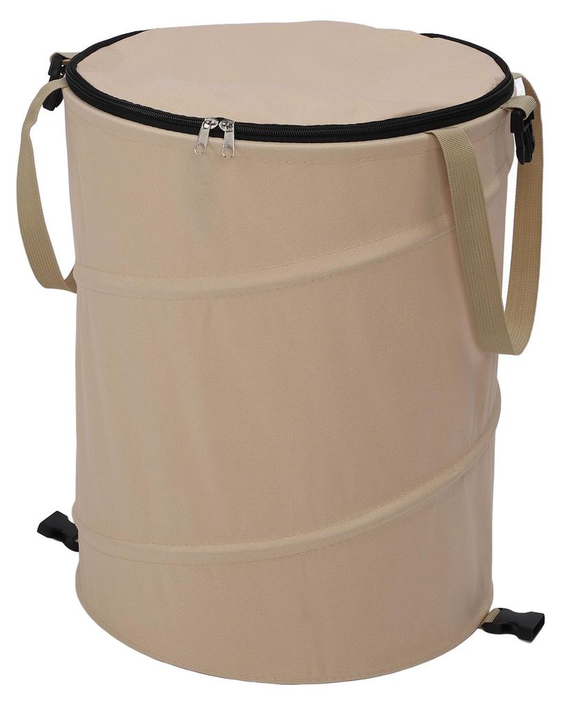 Camping Mülleimer mit Reißverschluss Deckel 24 Gallonen große Kapazität faltbare tragbare Garten Müllcontainer für Outdoor-Picknick Kaffee
