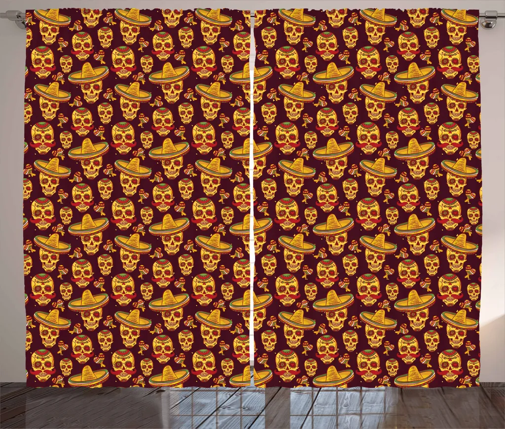 Tenda Moderna Teschi Sombrero ABAKUHAUS - Decorazione 280x225 cm