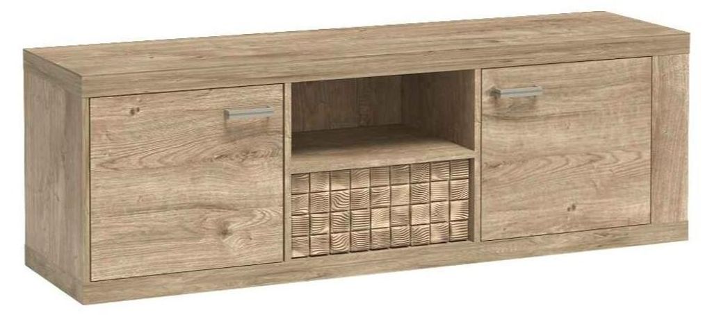 Masseno TV-Schrank YASUO 150,5 cm Fernsehschrank mit Schubladen und 2 Türen TV-Lowboard für Wohnzimmer Modern 150,5x40,5x51 cm Eichefarben
