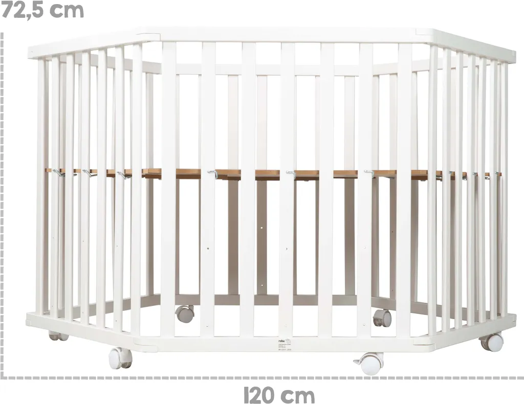 Espace de jeu sécurisé pour bébé parc hexagonal roba Style à roulettes - 4