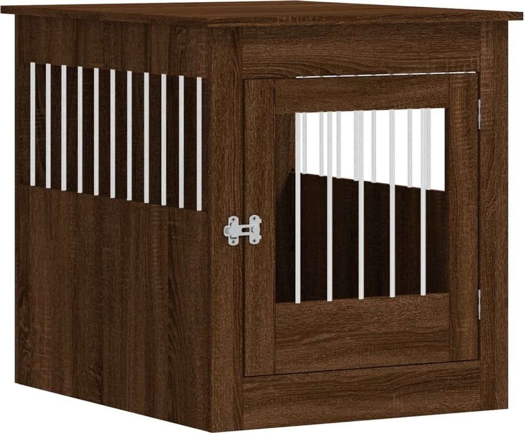 "2026"Cloris Hundekäfig im Möbelstil Braun Eichen-Optik 64,5x80x71cm - Hunde-Transportboxen eleganten658332